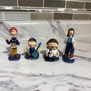 Vintage Tetley Tea figurines Promotional Souvenirs set of 4
